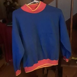 Sale. Vtg slouchy/ cropped mock sweatshirt.